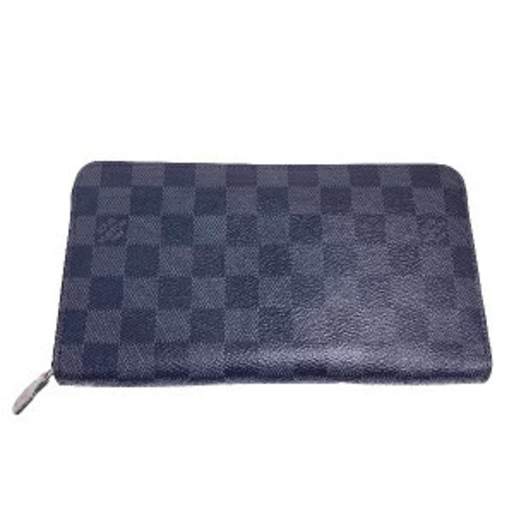 Louis Vuitton Long Wallet Damier Graphite Black Zippy Organizer NM Canvas LV